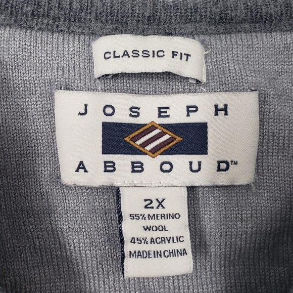 Joseph Abboud Men's Gray Sweater - Picture 3 of 5